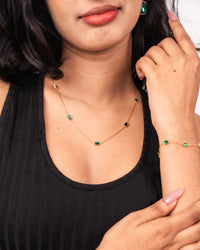 Emerald Squared Necklace