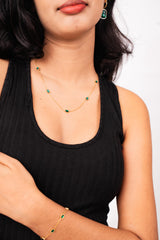 Emerald Squared Necklace
